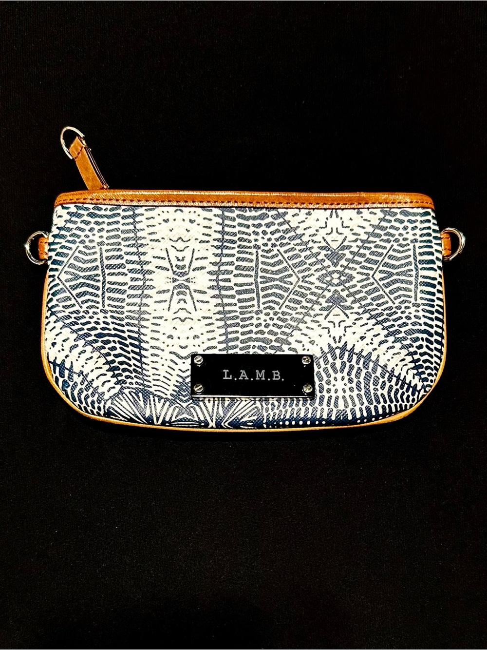 L.A.M.B. Gwen Stefani Tribal Print Wristlet Mini Bag Y2K Indie Sleaze